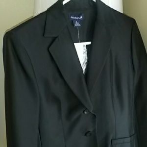 Black silk Anne Taylor pant suit