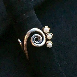 BORA mixed metal abstract ring