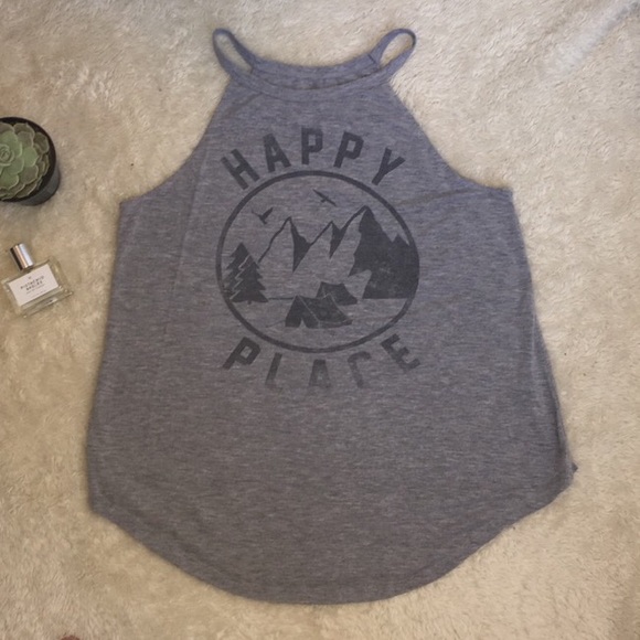 Flow Yoga Tank "Happy Place" Mountains