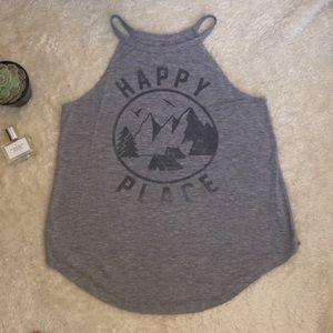 Flow Yoga Tank "Happy Place" Mountains