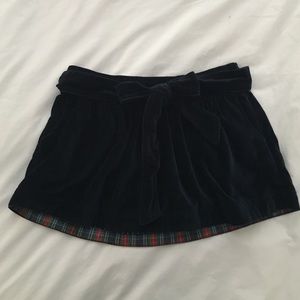 Abercrombie & Fitch velvet mini skirt