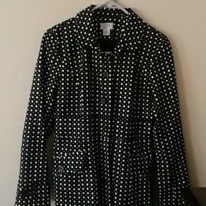 Polka dot Anne Taylor Loft raincoat