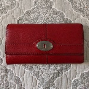 Fossil Red Flap Wallet