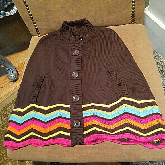 Gymboree Girls Sweater Shawl Cape Small 5/6
