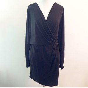 Haute hippie black wrap dress