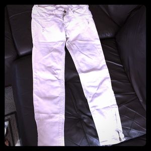 White hollister skinny jeans