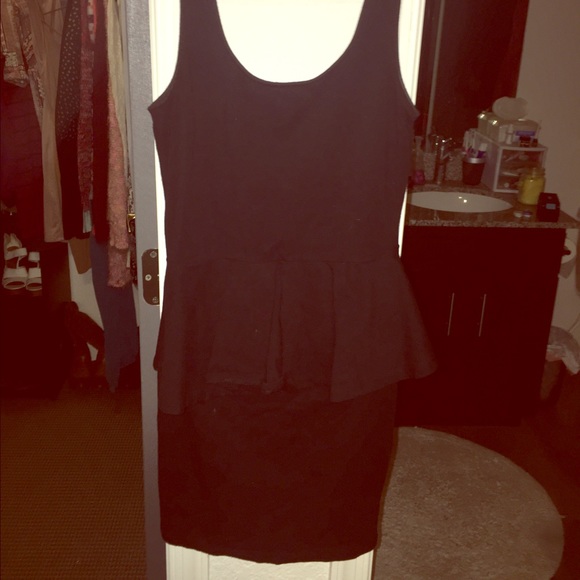 Peplum Black Dress