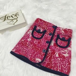 Lily Pulitzer Kids Pink Floral Corduroy Skirt 2