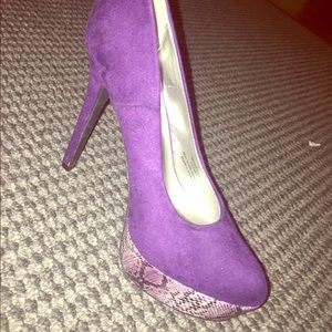 Purple Snakeskin Heels