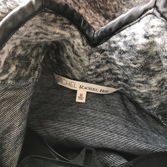 Rachel Roy Faux-Leather Trim Jacket - Picture 3 of 3