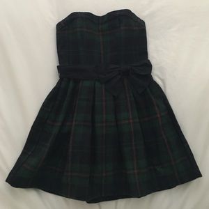 Abercrombie & Fitch plaid strapless dress