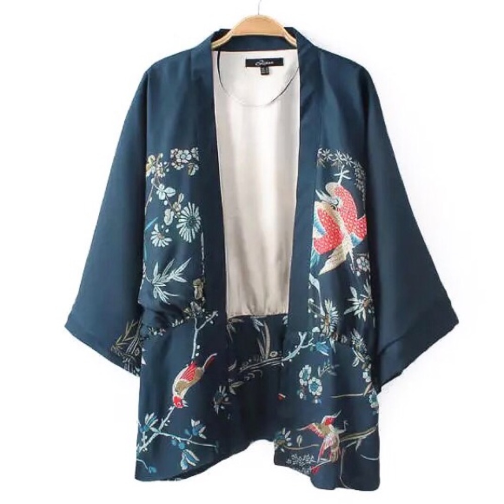 💞NEW IN💞Silky Japanese style kimono cardigan👯 - Picture 1 of 4