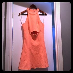 Guess fit and flare cut out dress