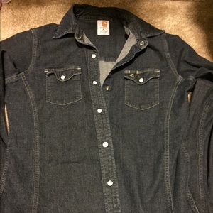 Carhartt denim button up