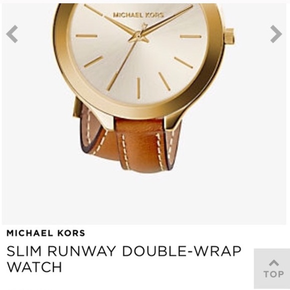 Michael Kors Accessories - Michael Kors slim runway double wrap watch (black