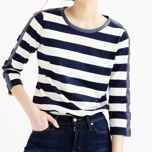 JCrew Navy and Cream Nautical Striped Shirt