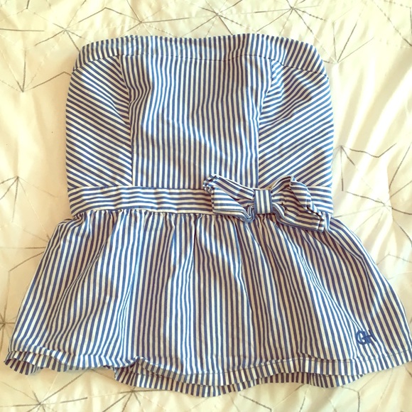 Gilly Hicks Strapless striped top!