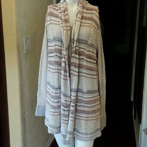 Kensie cardigan mixed knit sweater NWOT