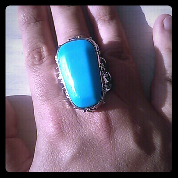 Blue stone statement ring