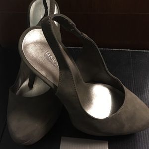 New Marco Sabrina Grey Suede Heels