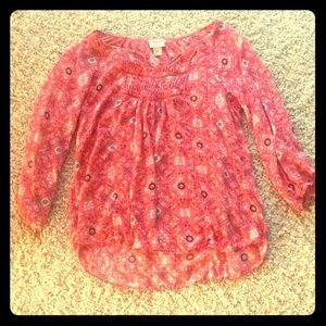 Floral peasant shirt