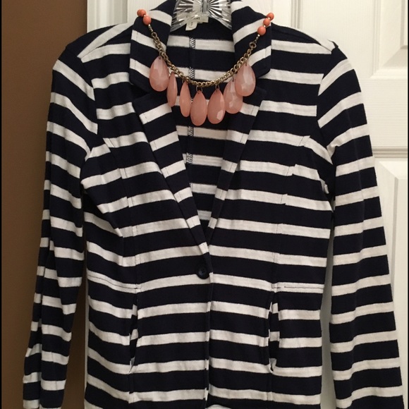 Navy Striped Blazer Nordstrom brand