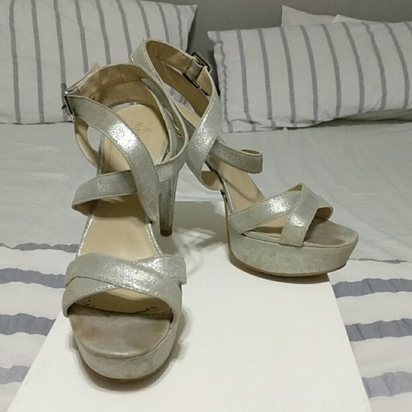 Silver/Metallic formal sandals
