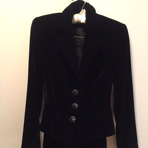 Black Velvet Jacket / Skirt