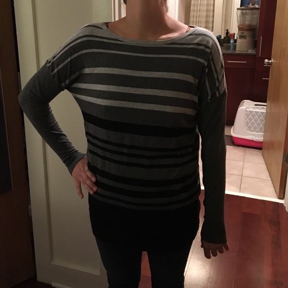 Grey and black stripped sweater