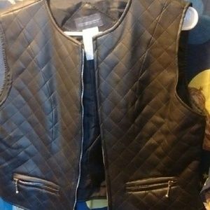 Women's leather vest
