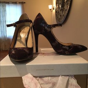 Burgundy Multicolored Heels