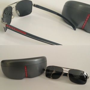 Men's Prada Linea Rossa Sunglasses Black/Grey