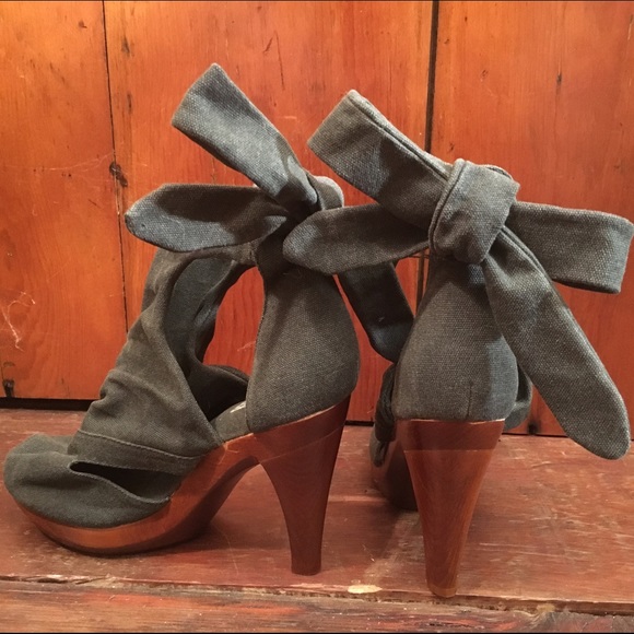 Denim Peep Toed Heels by Jeffery Campbell