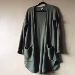 Olive green cardigan