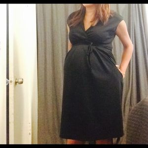 Motherhood black dress