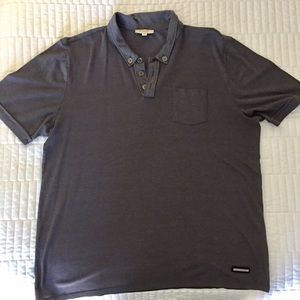 Burberry Men's Gray Collared Shirt Size XL