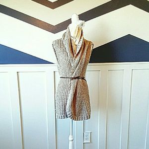 Wheat Wrap Around Sweater with Belt