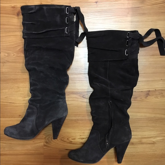 Naughty Monkey Suede Knee High Boots - Picture 2 of 7