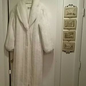 Dona Lucci faux fur long coat.