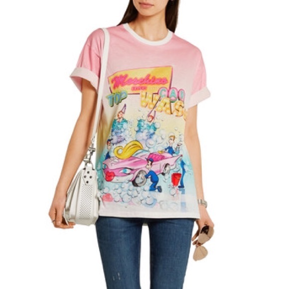 🌈MOSCHINO CARWASH TEE XXS NWT!!🌈 - Picture 2 of 7