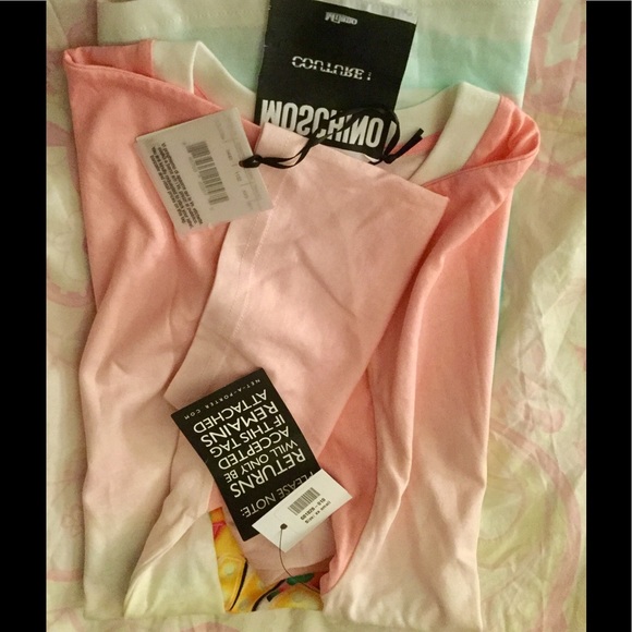 🌈MOSCHINO CARWASH TEE XXS NWT!!🌈 - Picture 6 of 7