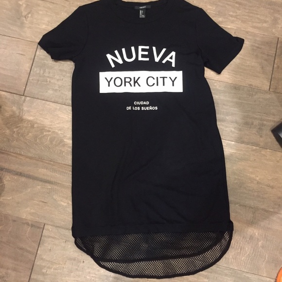 Forever 21 T-shirt dress with mesh