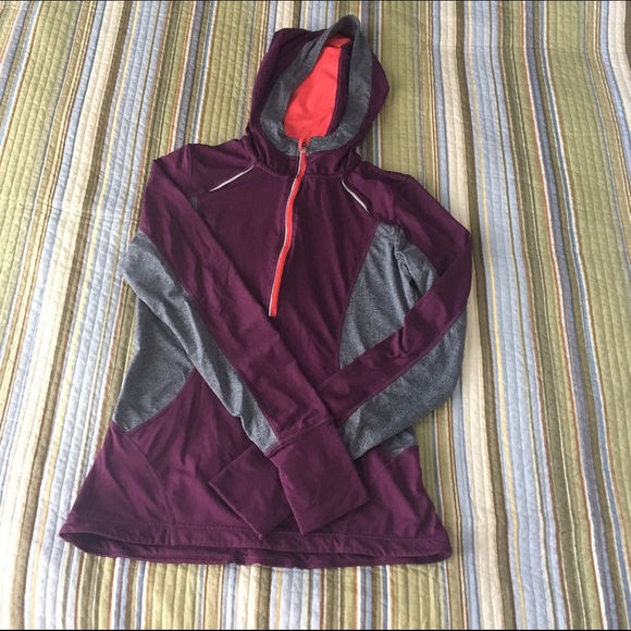 DONATING 2/4! Plum & Graphite Tech Workout Hoodie