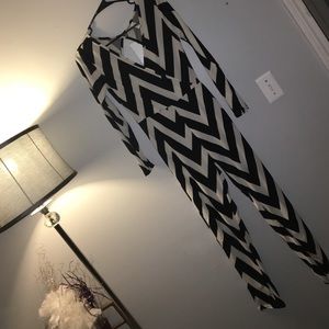 Black & White Open-Back Jumpsuit