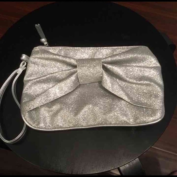 Silver Glittery Wristlet