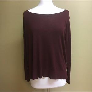 Maroon flowy sweater