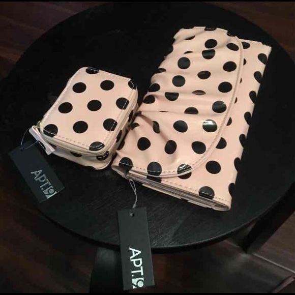 Polka Dot Wallet and Pill Holder Set