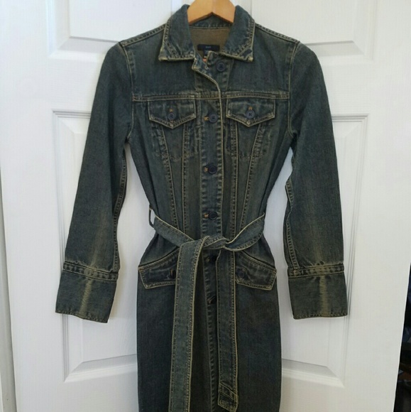 gap denim trench coat