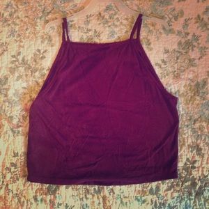 Rue21 Maroon Neck Crop Top