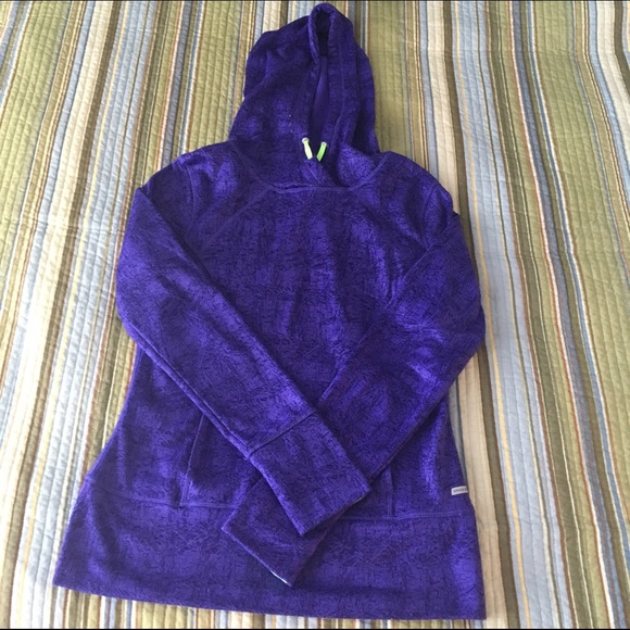 Purple Running Hoodie with Lime Accent